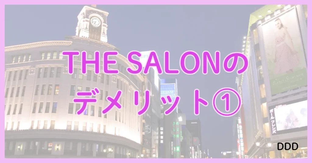 THE SALON　ザサロン　パパ活　サロン　デメリット　①