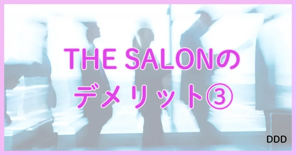 THE SALON　ザサロン　パパ活　サロン　デメリット　③
