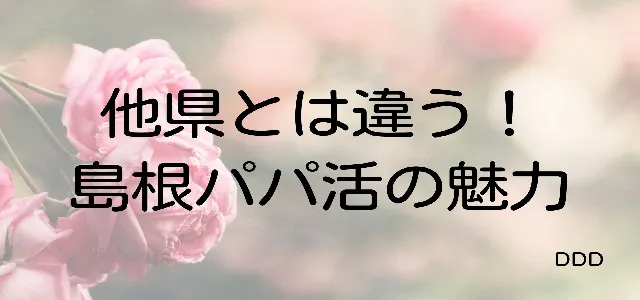 パパ活　島根　男性　魅力