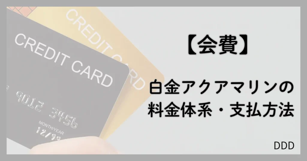 白金アクアマリン パパ活 男性 支払方法 料金体系